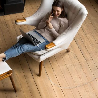 Mагнитен захранващ кабел за MacBook Pro 14 (2021-2025), MacBook Pro 16 (2021-2024), MacBook Air 13 (2021-2025), MacBook Air 15 (2023-2025) - Mcdodo USB-C to Magsafe 3 Charge Cable 140W (200 см) (бял) 4