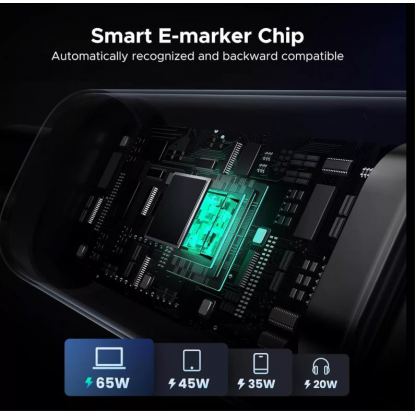 USB-C към USB-C кабел за устройства с USB-C порт (200 см) - Ugreen UNO USB-C to USB-C PD Fast Charging Cable 100W (черен) 3