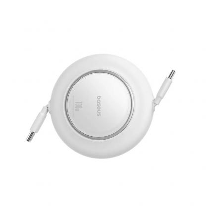 Разтягащ се USB-C към USB-C кабел - Baseus Free2Pull Retractable USB-C to USB-C Cable 100W (бял) (200 см) 3