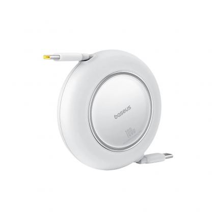 Разтягащ се USB-C към USB-C кабел - Baseus Free2Pull Retractable USB-C to USB-C Cable 100W (бял) (200 см) 4