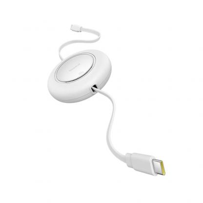 Разтягащ се USB-C към USB-C кабел - Baseus Free2Pull Retractable USB-C to USB-C Cable 100W (бял) (200 см) 5