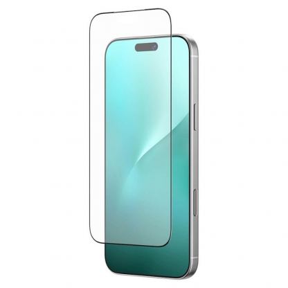 Матирано калено стъклено защитно покритие за дисплея на iPhone 17 - AmazingThing Radix Matte Tempered Glass (черен-прозрачен) 3