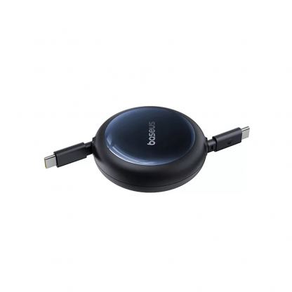 Разтягащ се USB-C към USB-C кабел - Baseus Nomos Retractable USB-C to USB-C Cable 100W (черен) (150 см) 2