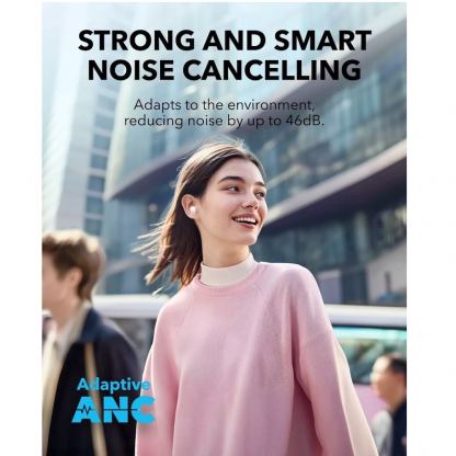 Безжични блутут слушалки с кейс за мобилни устройства - Anker Soundcore A30i Active Noise Cancelling Earphones (бял) 4