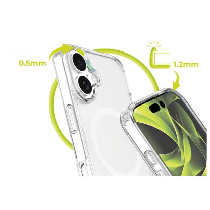 Хибриден кейс с най-висока степен на защита с MagSafe за iPhone 17 - Mobile Origin Easy Hybrid MagSafe Case (прозрачен) 6