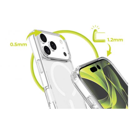 Хибриден кейс с най-висока степен на защита с MagSafe за iPhone 17 Pro - Mobile Origin Easy Hybrid MagSafe Case (прозрачен) 6