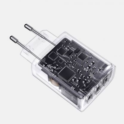 Захранване за ел. мрежа с 3xUSB-A изхода и технология за бързо зареждане - Baseus Compact Wall Charger 3U 17W (бял) 14