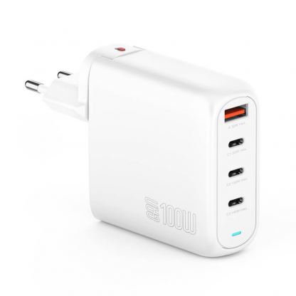 Захранване за ел. мрежа за лаптопи, смартфони и таблети с 3xUSB-C и 1xUSB-A изходи с технология за бързо зареждане - 4Smarts GaN Charger Flex Pro 100W (бял) 6