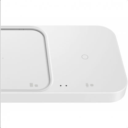 Двойна поставка (пад) с бързо безжично зареждане за Samsung смартфони и Qi съвместими устройства - Samsung Super Fast Wireless Charger Duo EP-P5400BBEGEU (бял) 6