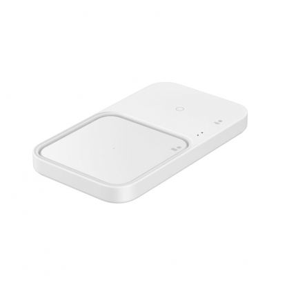 Двойна поставка (пад) с бързо безжично зареждане за Samsung смартфони и Qi съвместими устройства - Samsung Super Fast Wireless Charger Duo EP-P5400BBEGEU (бял) 7