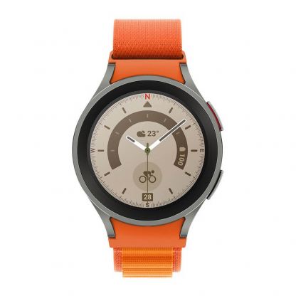 Текстилна каишка за Samsung Galaxy Watch, Huawei Watch, Xiaomi, Garmin и други часовници с 20мм захват - Tech-Protect Nylon Pro Band 20mm (оранжев) 3