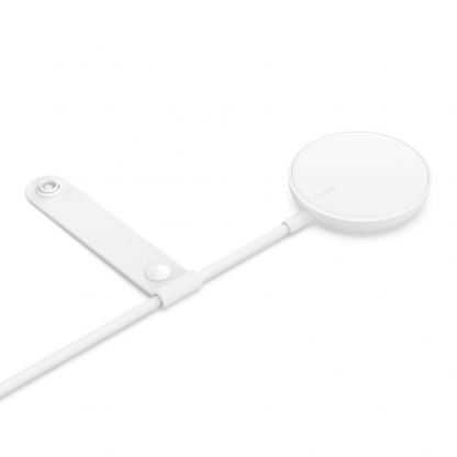 Поставка (пад) за безжично зареждане за iPhone с Magsafe - Belkin Boost Charge USB-C Magnetic Wireless Charging Pad 7.5W (бял) 2
