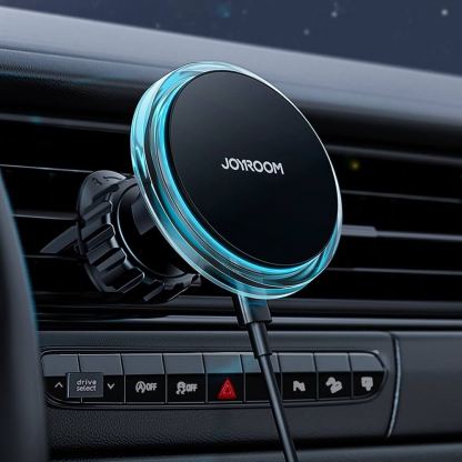 Поставка за радиаторa на кола с безжично зареждане за iPhone с Magsafe - Joyroom Magnetic Fast Wireless Vent Car Holder 15W (сребрист) 13