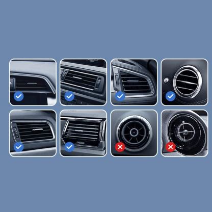 Поставка за радиаторa на кола с безжично зареждане за iPhone с Magsafe - Joyroom Magnetic Fast Wireless Vent Car Holder 15W (сребрист) 15