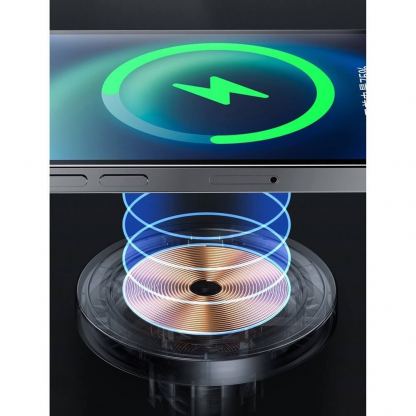 Поставка за радиаторa на кола с безжично зареждане за iPhone с Magsafe - Joyroom Magnetic Wireless Vent Car Charge Holder 15W (черен) 3