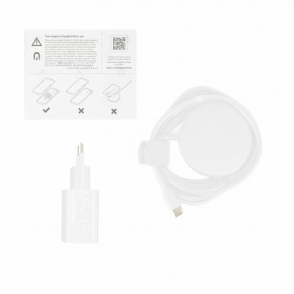 Поставка (пад) за безжично зареждане и захранване за ел. мрежа за iPhone с Magsafe - Belkin Boost Charge USB-C Magnetic Wireless Charging Pad 7.5W (бял) 5