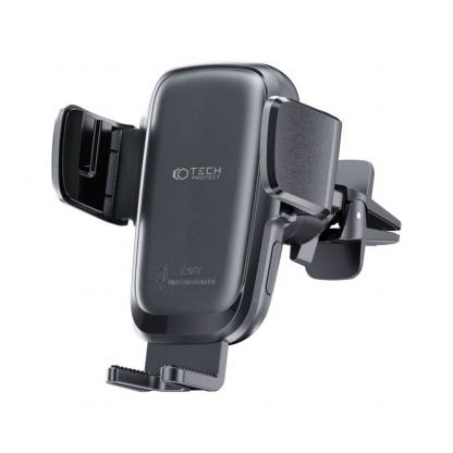 Поставка за радиатора на кола с безжично зареждане за мобилни устройства - Tech-Protect X05 Wireless Charging Car Air Vent Holder 15W (черен) 2