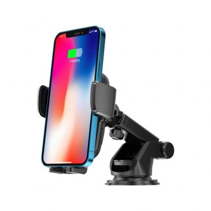 Поставка за таблото на кола с безжично зареждане за мобилни устройства - Tech-Protect X05 Wireless Charging Dash Car Holder 15W (черен) 2