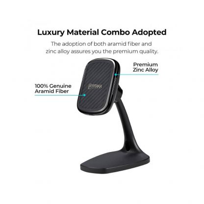 Поставка за безжично зареждане съвместима само с кейсове MagEZ за iPhone и смартфони - Pitaka MagEZ Mount Qi Desktop (черен) 6