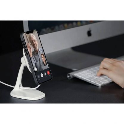 Поставка за безжично зареждане съвместима само с кейсове MagEZ за iPhone и смартфони - Pitaka MagEZ Mount Qi Desktop (черен) 10