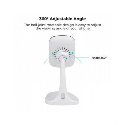 Поставка за безжично зареждане съвместима само с кейсове MagEZ за iPhone и смартфони - Pitaka MagEZ Mount Qi Desktop (бял) 6