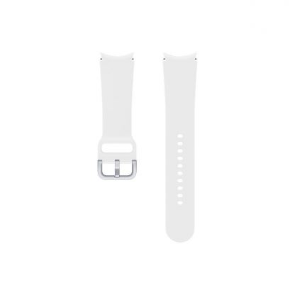 Оригинална силиконова каишка за Samsung Galaxy Watch, Huawei Watch, Xiaomi, Garmin и други часовници с 20мм захват - Samsung Silicone Sport Band 20mm M/L (ET-SFR87LWE) (бял) 2