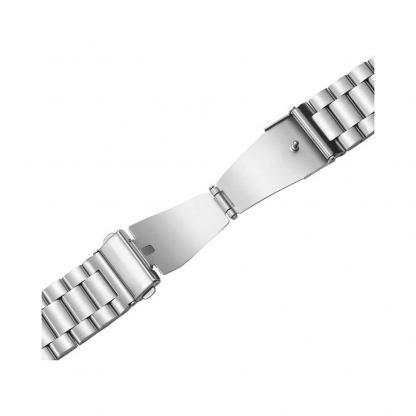 Каишка от неръждаема стомана за Samsung Galaxy Watch, Huawei Watch, Xiaomi, Garmin и други часовници с 20мм захват - Puro Metal Stainless Steel Band 20mm (сребрист) 2