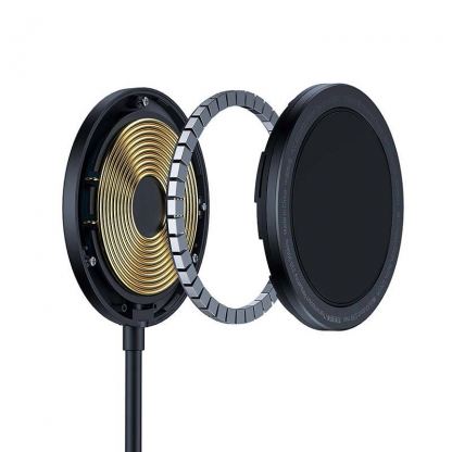 Поставка (пад) за безжично зареждане за iPhone с Magsafe (черен)  - Baseus Simple Magnetic Phone Charging Stand Wireless Charger 15W 6