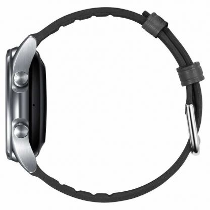 Кожена каишка за Samsung Galaxy Watch, Huawei Watch, Xiaomi, Garmin и други часовници с 20мм захват - Spigen Retro Fit Band 20mm (черен) 8