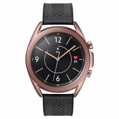 Кожена каишка за Samsung Galaxy Watch, Huawei Watch, Xiaomi, Garmin и други часовници с 20мм захват - Spigen Retro Fit Band 20mm (черен) 9