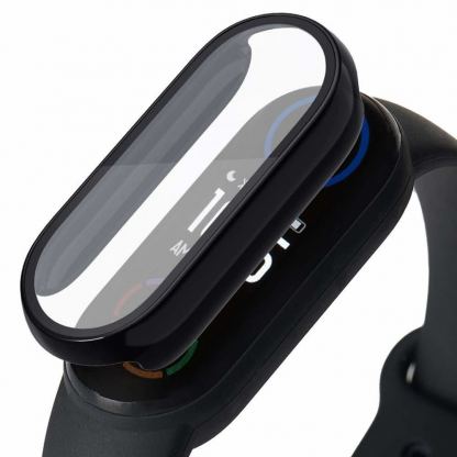 Качествен твърд кейс с вграден стъклен протектор за дисплея на Xiaomi Mi Band - Tech-Protect Defense 360 Case (черен) 3