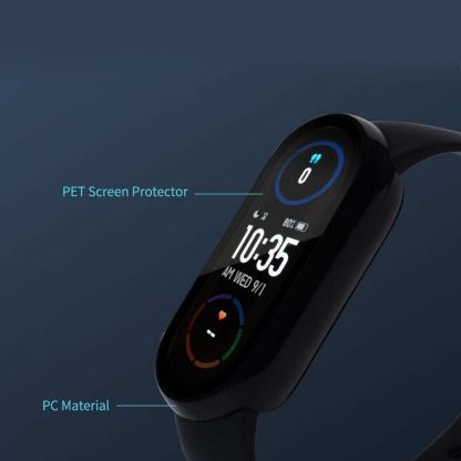 Качествен твърд кейс с вграден стъклен протектор за дисплея на Xiaomi Mi Band - Tech-Protect Defense 360 Case (черен) 4
