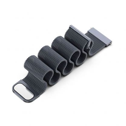 Каишка от неръждаема стомана за Samsung Galaxy Watch, Huawei Watch, Xiaomi, Garmin и други часовници с 20мм захват - Tech-Protect Milanese Steel Band 20mm (тъмносив) 2