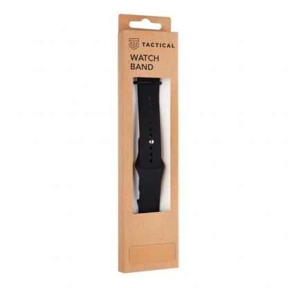 Силиконова каишка за Samsung Galaxy Watch, Huawei Watch, Xiaomi, Garmin и други часовници с 18мм захват - Tactical 804 Silicone Band 18mm (черен) 4