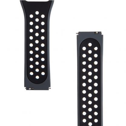 Силиконова каишка за Samsung Galaxy Watch, Huawei Watch, Xiaomi, Garmin и други часовници с 18мм захват - Tactical 803 Double Silicone Band 18mm (тъмносив) 2