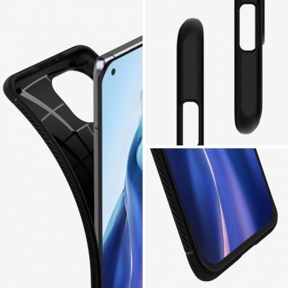 Тънък качествен силиконов (TPU) калъф за Xiaomi Mi 11 - Spigen Rugged Armor Case (черен) 9