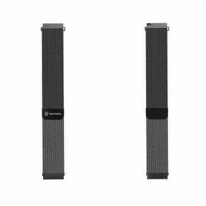 Стоманена, неръждаема каишка за Samsung Galaxy Watch, Huawei Watch, Xiaomi, Garmin и други часовници с 20мм захват - Tactical 360 Milanese Loop Magnetic Stainless Steel Band 20mm (черен) 2