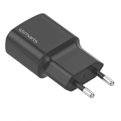 Захранване за ел. мрежа с USB, USB-C изход и технологии за бързо зареждане - 4smarts Wall Charger DoublePort 20W with Quick Charge and PD (черен) 7