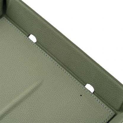 Настолен органайзер с поставка (пад) за безжично зареждане за Qi съвместими устройства - 4smarts Pocket Tray Organizer, 15W (зелен) 6