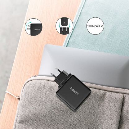 Захранване за ел. мрежа с USB-C изход и технология за бързо зареждане - Choetech Fast Wall Charger USB-C 60W (черен) 6