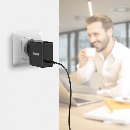 Захранване за ел. мрежа с USB-C изход и технология за бързо зареждане - Choetech Fast Wall Charger USB-C 60W (черен) 8