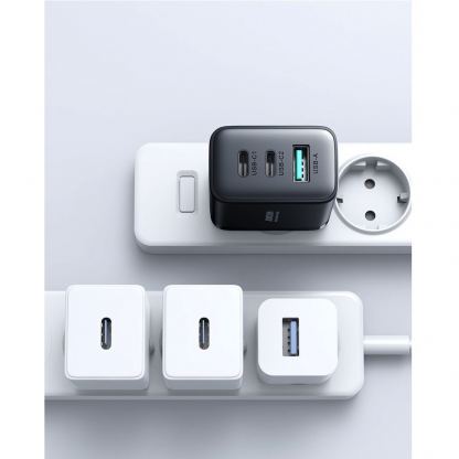 Захранване за ел. мрежа с USB-A и 2xUSB-C изходи с технология за бързо зареждане - Joyroom 2C1A Fast Wall Charger 32W (черен) 8