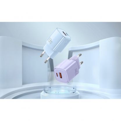 Захранване за ел. мрежа с USB-A и USB-C изходи и технология за бързо зареждане - McDodo GaN Charger 33W (CH-0154) (син) 2