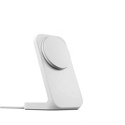 Поставка (пад) за безжично зареждане за iPhone с Magsafe - Nomad Stand One Magnetic Wireless Qi Charging Stand 15W (бял) 5
