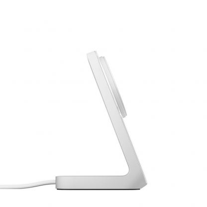 Поставка (пад) за безжично зареждане за iPhone с Magsafe - Nomad Stand One Magnetic Wireless Qi Charging Stand 15W (бял) 8