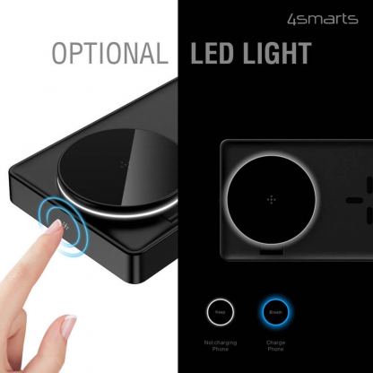 Тройна поставка (пад) за безжично зареждане за iPhone с Magsafe, Apple Watch, AirPods Pro и Qi съвместими мобилни устройства - 4smarts UltiMag Trident 3-in-1 Magnetic Wireless Charger 20W (бял) 6