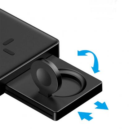 Тройна поставка (пад) за безжично зареждане за iPhone с Magsafe, Apple Watch, AirPods Pro и Qi съвместими мобилни устройства - 4smarts UltiMag Trident 3-in-1 Magnetic Wireless Charger 20W (бял) 10