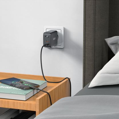 Захранване за ел. мрежа за лаптопи, смартфони и таблети с 2xUSB-C изходи (черен)  - Acefast A29 PD 50W GaN Fast Charger 2
