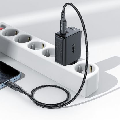 Захранване за ел. мрежа за лаптопи, смартфони и таблети с 2xUSB-C изходи (черен)  - Acefast A29 PD 50W GaN Fast Charger 4