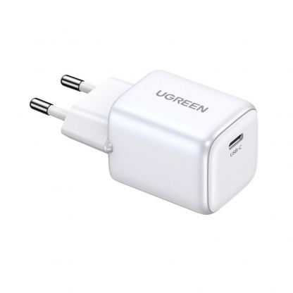 Захранване за ел. мрежа с USB-C изход с технология за бързо зареждане (бял)  - Ugreen Nexode Mini GaN Fast Wall Charger 20W 2